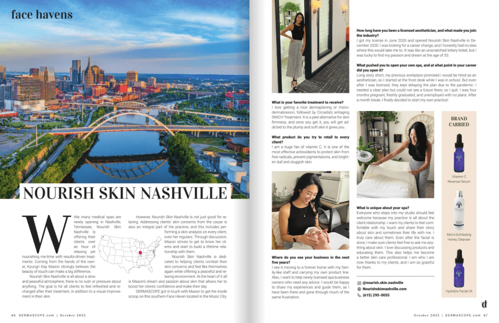 Kay Mason Dermascope October 2022 Feature Spread
